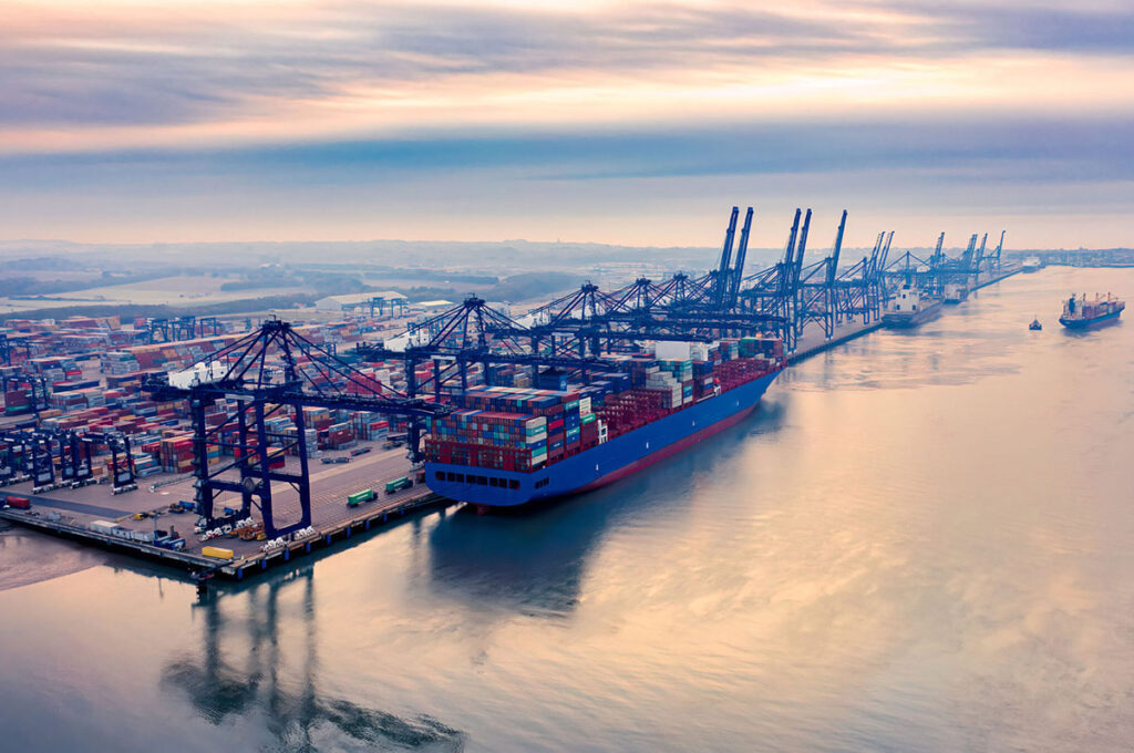 Felixstowe Port Shipping Container